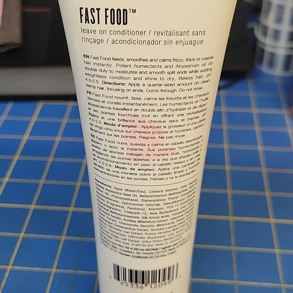 AG Hair Care Fast Food Leave On Conditioner Moisture 178ml New Sealed Tube